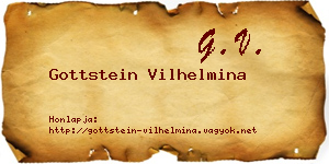 Gottstein Vilhelmina névjegykártya